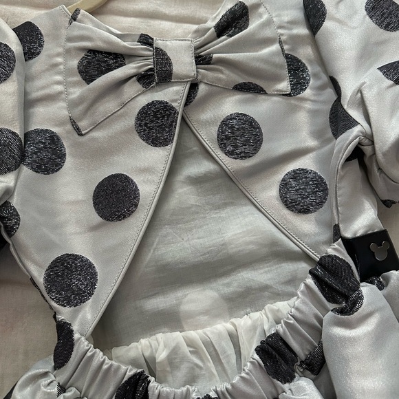 Disney Black and‎ White Polka Dot Kids Dress - Picture 5 of 6